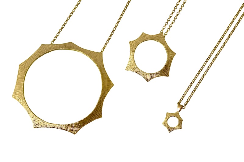 Eriu gold pendants by Martina Hamilton, from €260