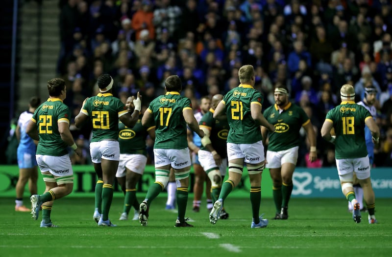 South Africa's so-called bomb squad enter the fray against Scotland on Sunday. Photograph: David Rogers/Getty Images