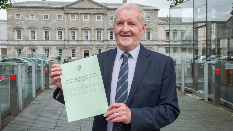 Fine Gael TD Tony McLoughlin after his Private Member’s Bill banning onshore fracking was passed. Photograph: Brenda Fitzsimons/The Irish Times