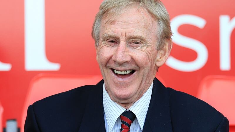 Harrison at a pre-season friendly match between Salford City and the Class of ‘92 in 2014. Photo: Simon Stacpoole/Mark Leech Sports Photography/Getty Images