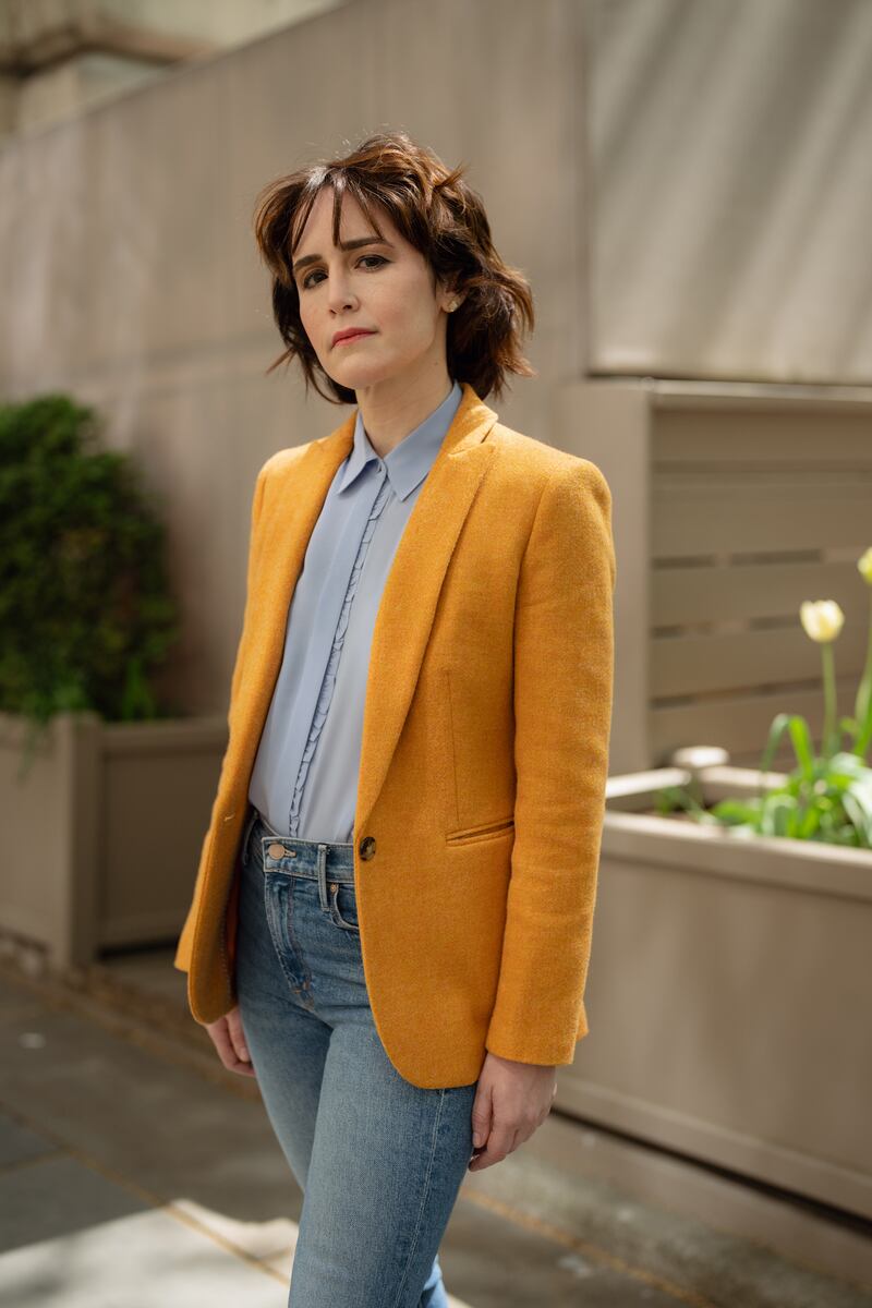 The former Fox News producer Abby Grossberg, who said in a lawsuit that she faced sexual harassment from Tucker Carlson’s staff members, in New York, April 20, 2023. Photograph: Desiree Rios/The New York Times