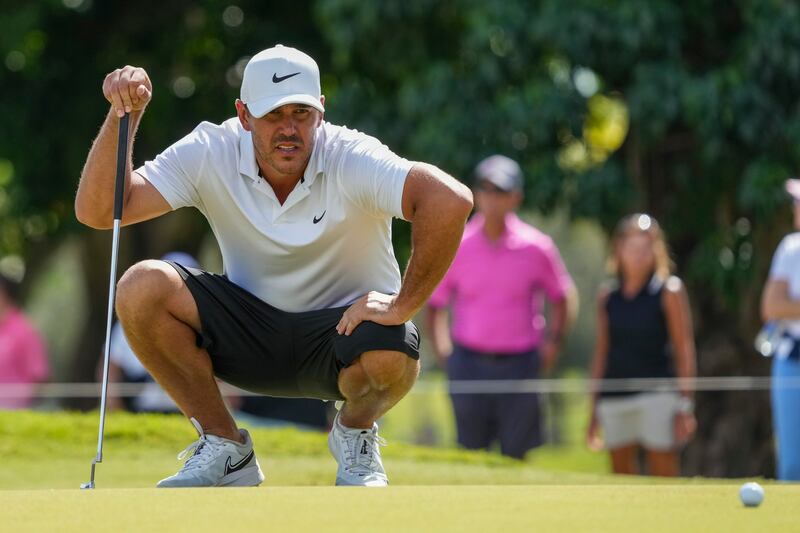 Brooks Koepka: hecan’t learn to love his job if he cannot be the best in the world at it, while injury and form and confidence has shattered his alpha dog status. Photograph: Eric Espada/Getty Images