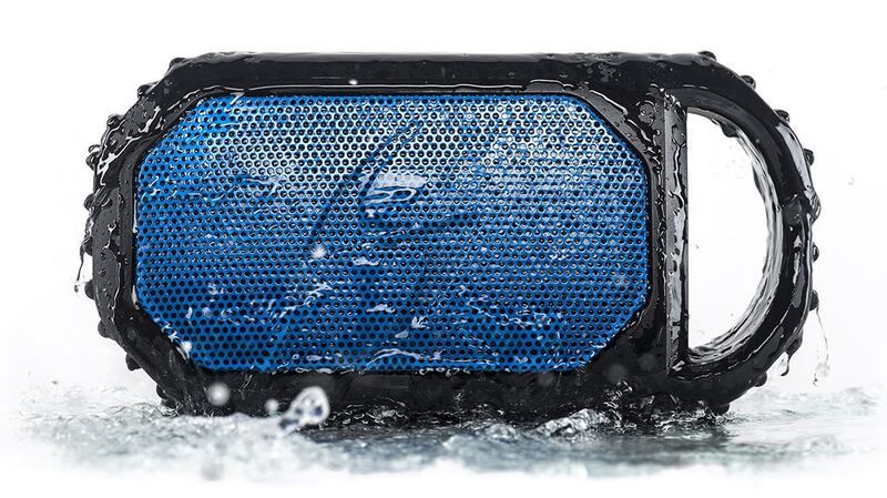 Ecostone Waterproof Portable Speaker: 100 per cent waterproof with bluetooth for wireless connection to a smartphone or MP3 player.