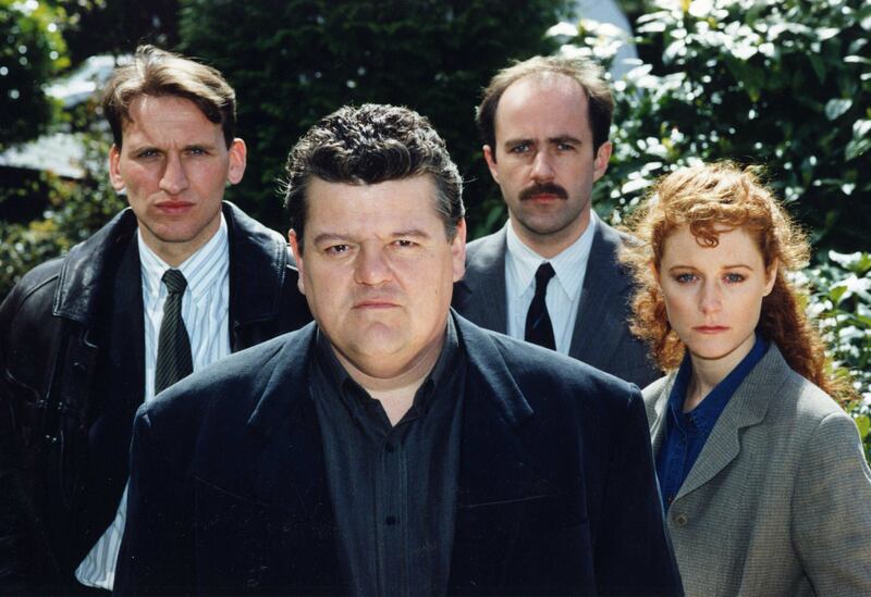 Cracker: Christopher Eccleston, Robbie Coltrane, Lorcan Cranitch and Geraldine Somerville in the crime drama written by Jimmy McGovern