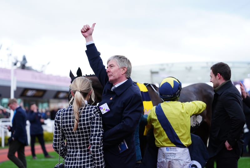 Trainer Barry Connell in the winner's enclosure after Marine Nationale's win in the Queen Mother Champion Chase. Photograph: David Davies for The Jockey Club/PA Wire