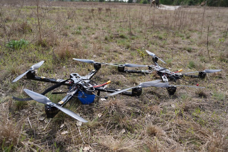 Wild Hornet drones for use by the Ukrainian military. Photograph: Wild Hornets