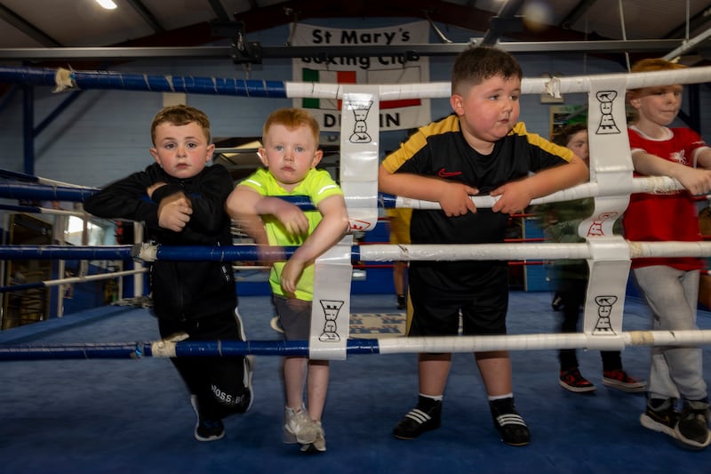 Taking it all in at St Mary's Boxing Club, Tallaght, Dublin. Photograph: Tom Honan for The Irish Times.