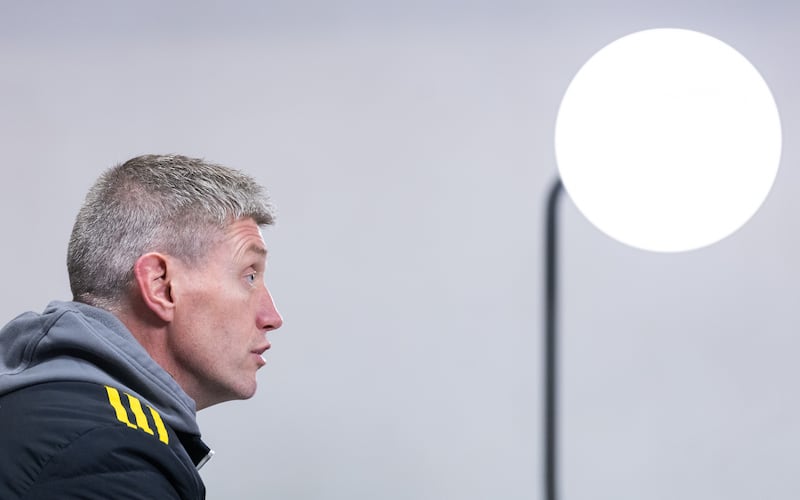 La Rochelle's head coach Ronan O’Gara speaking to the press after the game against Leinster. Photograph: James Crombie/Inpho