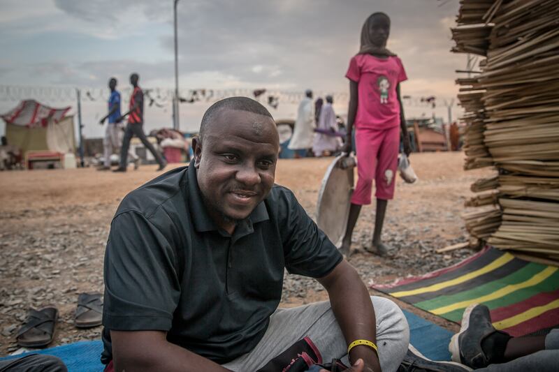 Mouner Oumarou Saddam (29) first escaped war in the Central African Republic, then Sudan. Photograph: Sally Hayden