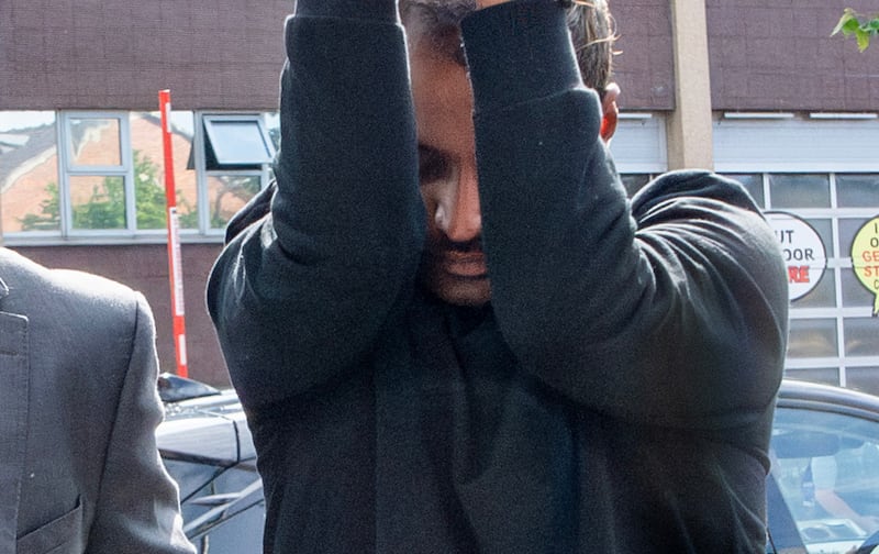 Regin Parithapara Rajan at a special sitting of Cork District Court where he was charged with the murder of his wife Deepa Dinamani. Photograph: Cork Courts Limited