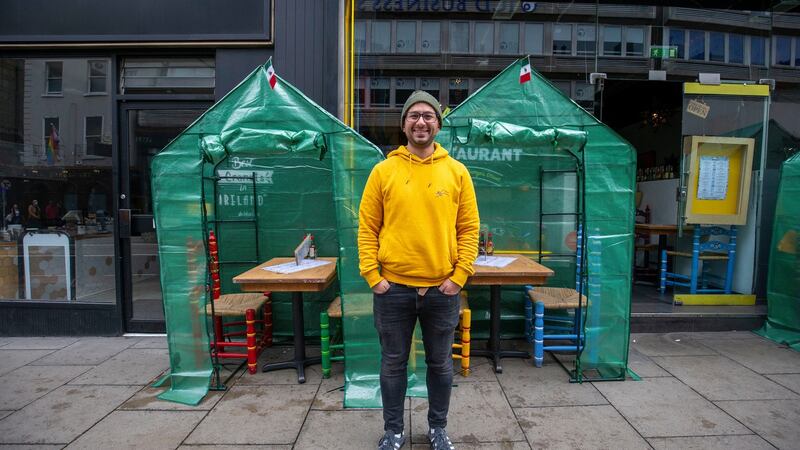 Shuey Bhuiuan, manager of Acapulco, outside the Dublin restaurant. Photograph: Tom Honan