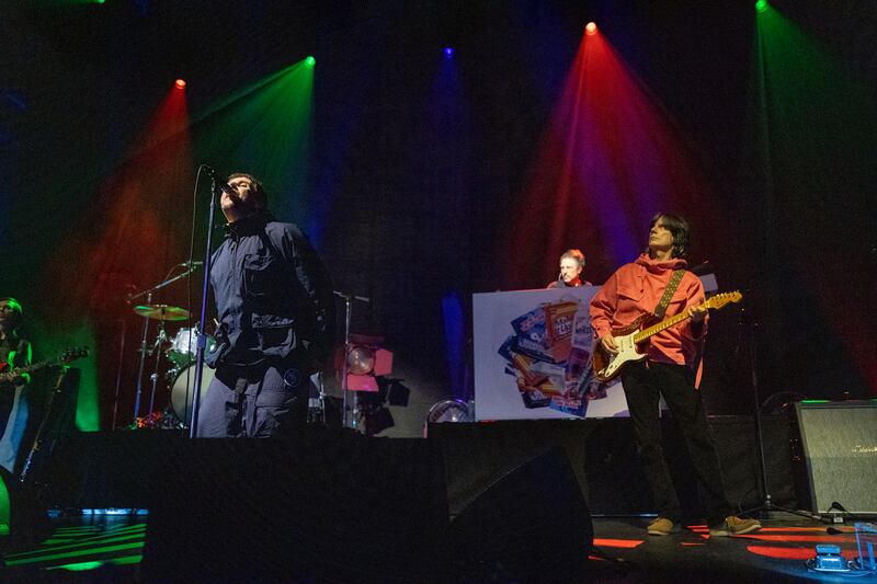 Liam Gallagher and John Squire performing in Dublin. Photograph: Tom Honan