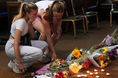 A vigil was held at St Peter's Church in Nottingham following an incident in which three people, including two students, were killed in the city early on Tuesday. Photograph: Jacob King/PA Wire