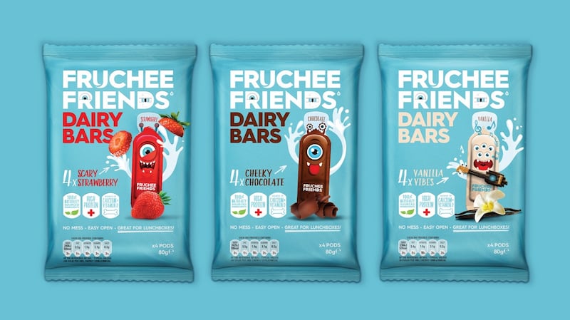 Fruchee Friends snacks, developed by Cork-based company Dairy Concepts, using patented milk-casein technology