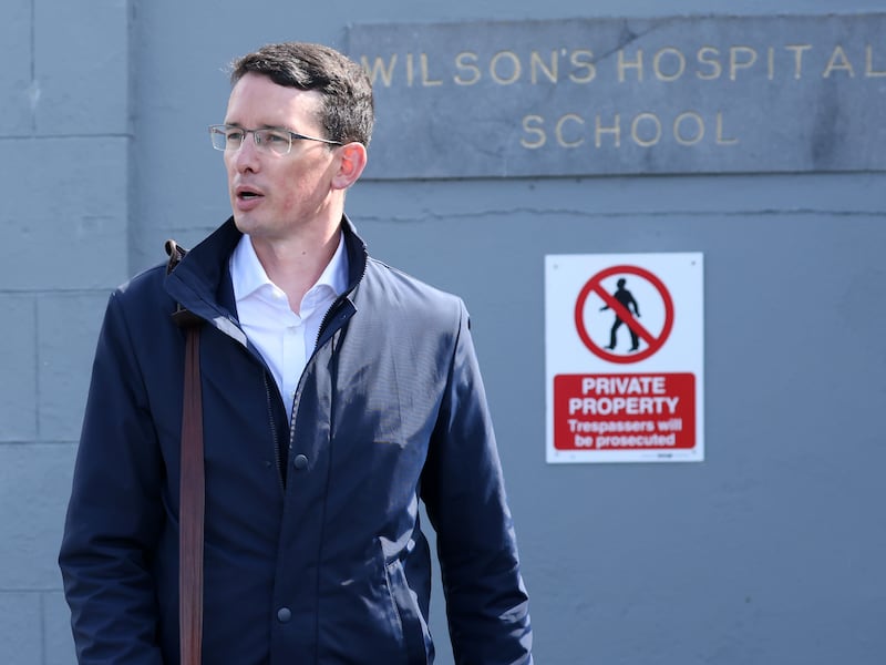 Enoch Burke outside Wilson's Hospital School in August. Photograph: Colin Keegan/Collins Dublin