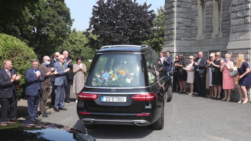 The funeral for Des O’Malley took place at the Church of the Sacred Heart, Donnybrook. Photograph: Colin Keegan, Collins Dublin