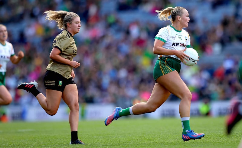 Vikki Wall helped Meath to All-Ireland women's SFC final win over Kerry in 2022. Photograph: Ryan Byrne/Inpho