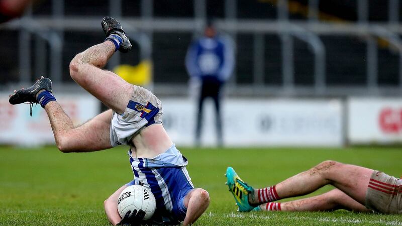 Ross McGarry of Ballyboden St. Enda’s wins the ball. Photo: Ryan Byrne/Inpho