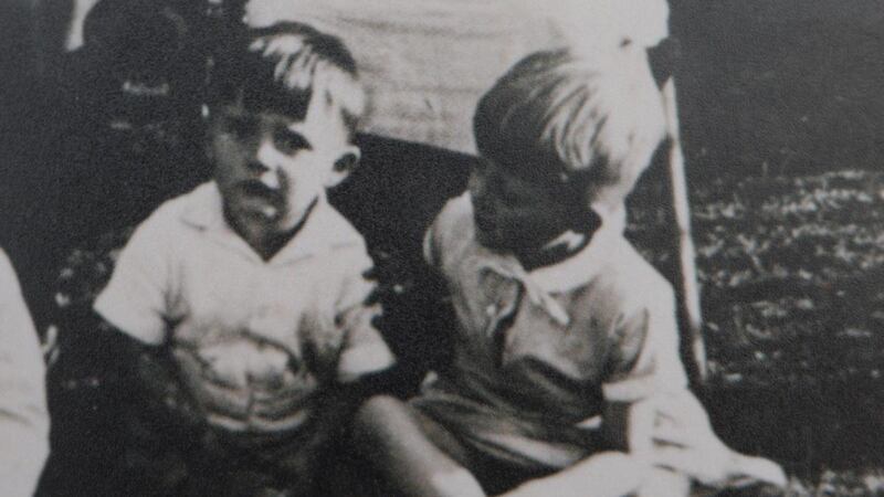 Conor Pope’s dad Billy (left) and his sister Betty (Conor’s Aunt) as small children playing in the Botanic Gardens. Photo: Bryan O’Brien