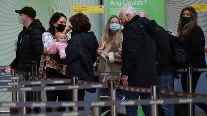 Michael and Geraldine Kenny say goodbye to daughter Olga, her husband Michael and grandchildren Ollie and Maisy.