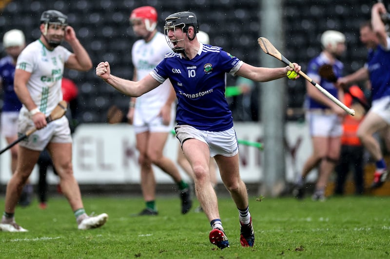 Thomastown's Robbie Donnelly celebrates at the final whistle. Photograph: Laszlo Geczo/Inpho