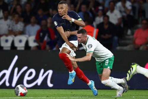 FT France 2 Ireland 0: Stephen Kenny’s team outplayed in Euro 2024 qualifier