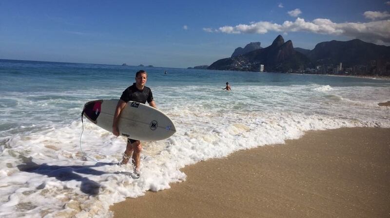 Julian Cornelius says he is not used to the hot weather at Christmas in Rio de Janeiro.