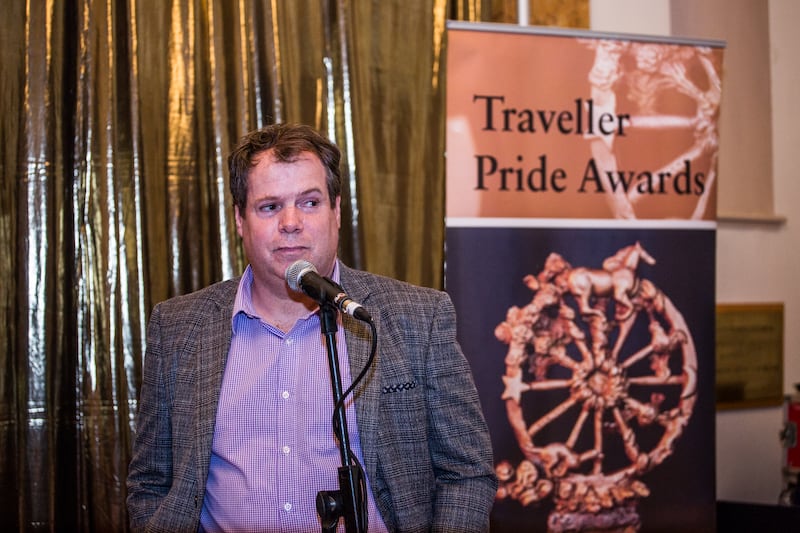 Bernard Joyce, director of the Irish Traveller Movement, is seen here at the Traveller Pride awards in 2019. Photograph: James Forde