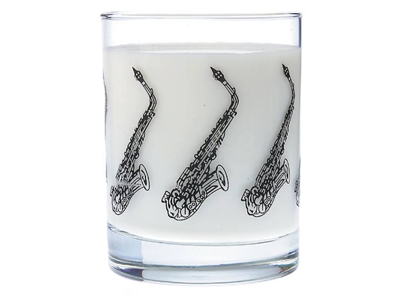 Saxophone glass tumbler