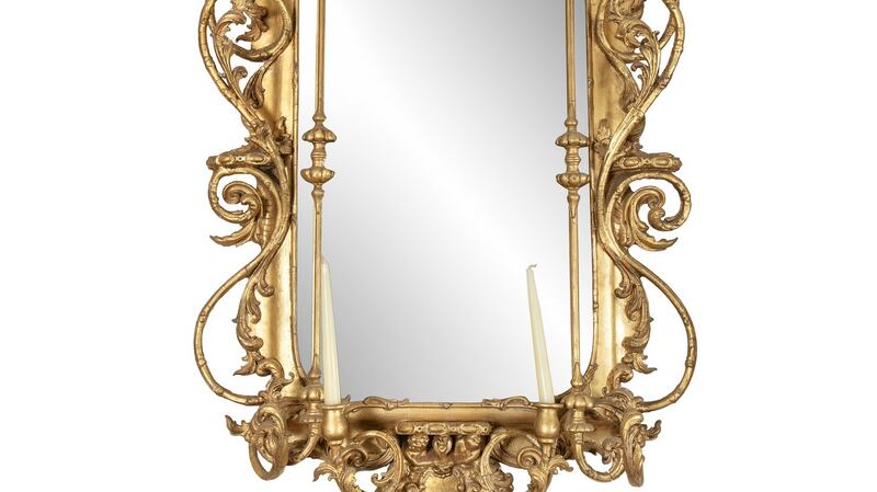 19th C giltwood and gesso mirror €1,500–€2,000