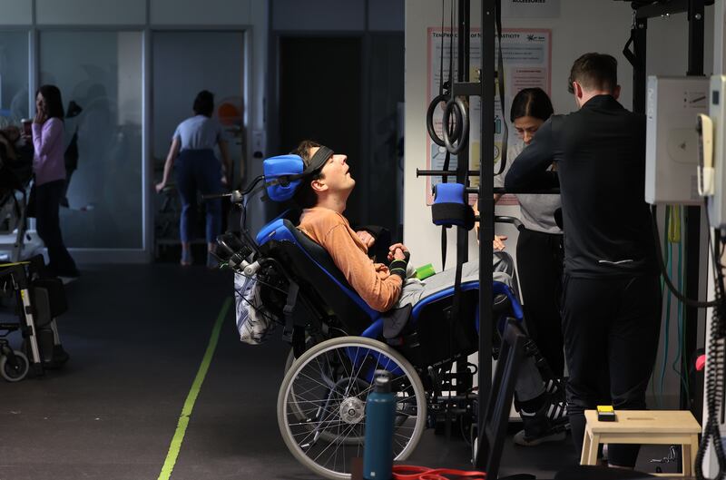 Pádraig Schaler at An Saol Foundation in Santry, a neurorehabilitation centre which supports people with a severe acquired brain injury. Photograph: Nick Bradshaw