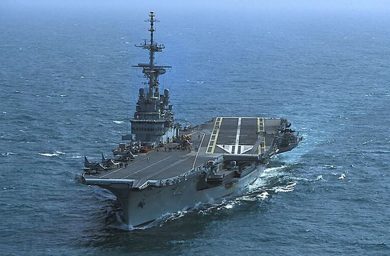 Image from 2011 of Brazil aircraft carrier Sao Paulo. Photograph: Getty