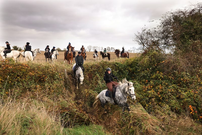 Moynalty Horse Chase, in aid of Castle Villa AFC Borora Juniors, in Moynalty, Co. Meath. Photograph: Dara Mac Dónaill / The Irish Times
