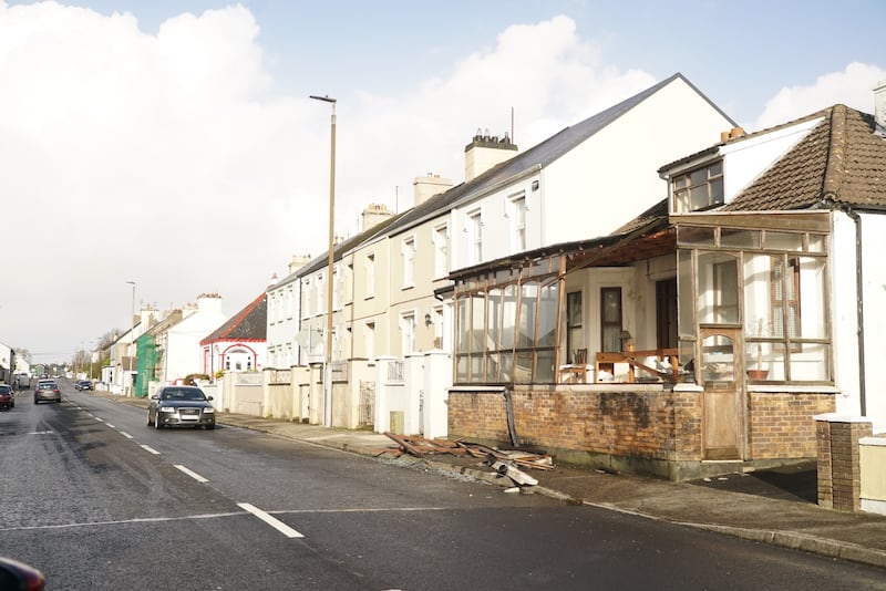 A house damaged by storm Éowyn in Claremorris, Co Mayo. Photograph: Enda O’Dowd / The Irish Times