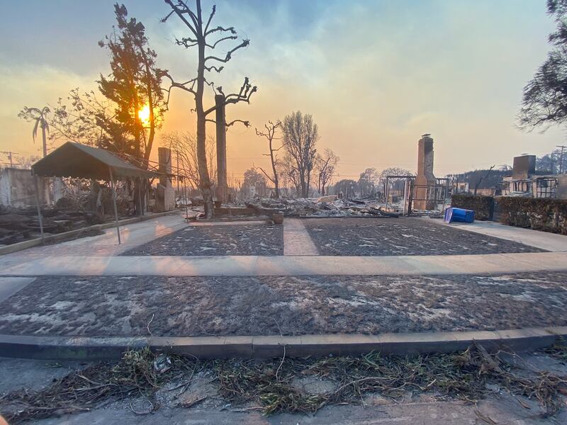 Sue Kohl's house after the fire. Photograph: Sue Kohl