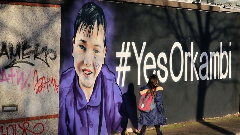 Orkambi graffiti on Charlemont Place in Dublin in December 2016. Photograph: Nick Bradshaw/The Irish Times