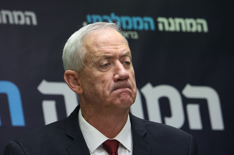 Benny Gantz was one of Binyamin Netanyahu’s main opponents until Hamas’s assault altered Israeli politics. Photograph: Gil Cohen-Magen/AFP via Getty Images