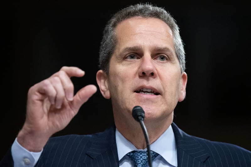 Michael Barr of the US Federal Reserve talks about bank failures at a US Senate Committee hearing. Photograph: Saul Loeb/Getty