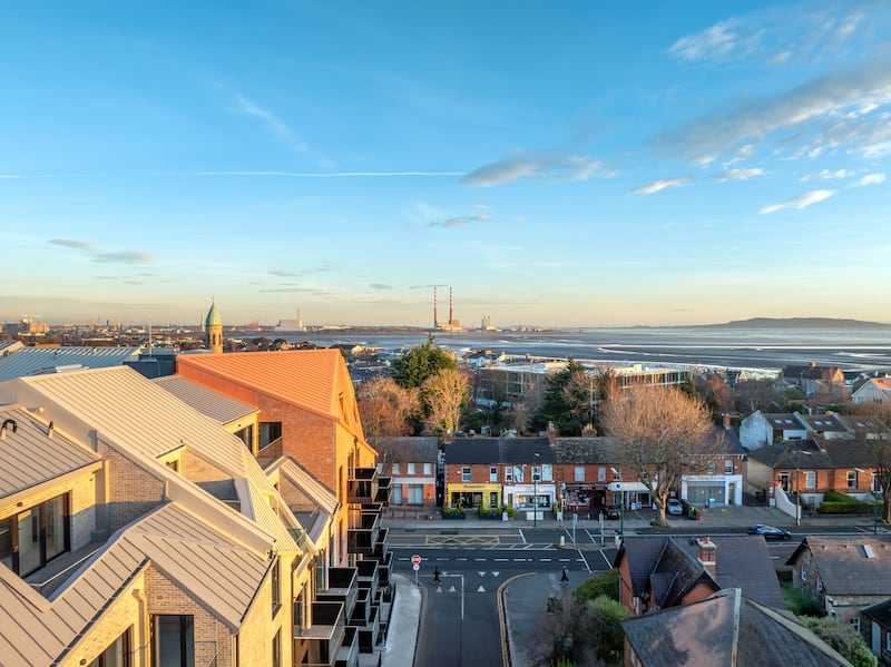 View out to Poolbeg chimneys