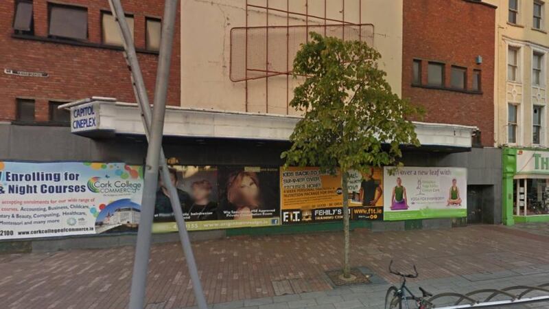 The Capitol Cinema site in Cork city. Image: Google street view