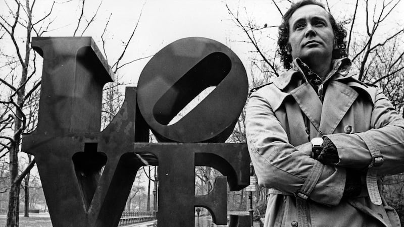 Artist Robert Indiana with his iconic LOVE sculpture. Photograph: Getty