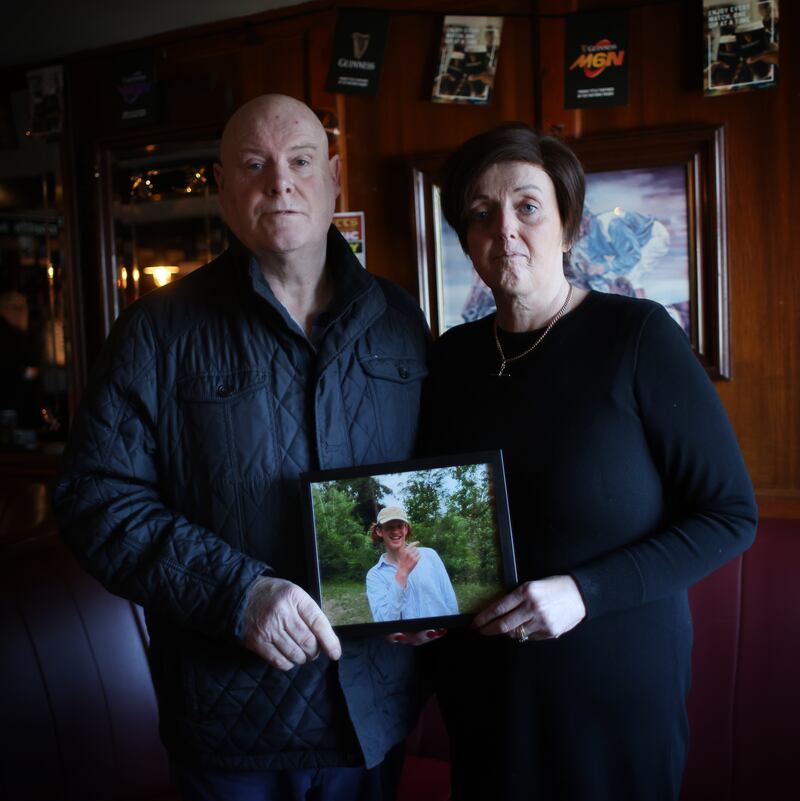 Tim and Marguerite Drennan in Mountrath, Co Laois. Their son Joe was killed in a hit–and–run incident on October 13th, 2023. Photograph: Bryan O’Brien 