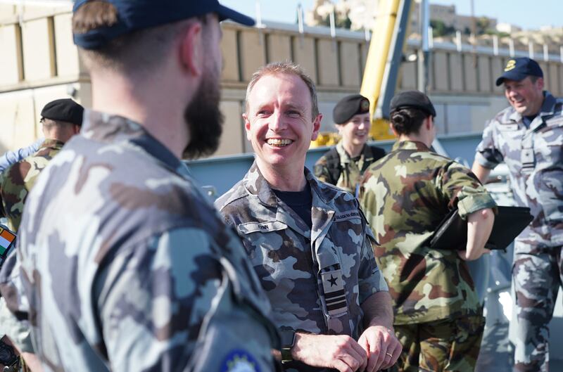 Lieut Cdr Alan Flynn is the Captain of LÉ William Butler Yeats and is leading the Irish sailors in Operation Irini 