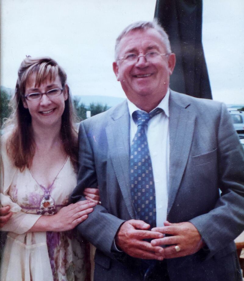 Pauline McLynn with her father Padraig, who died from a stroke in 2007.