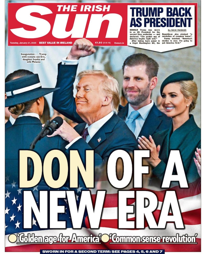 The Irish Sun front page