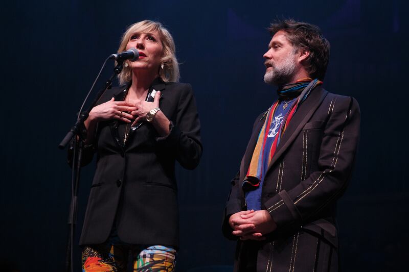 Martha Wainwright on stage with her brother, Rufus, at the Royal Festival Hall in London in 2019. Photograph: Burak Cingi/Redferns/Getty