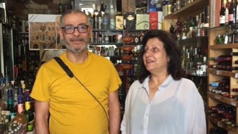 Mary and Joseph Daccache in their shop in Beirut: ‘In Lebanon, we are all survivors. I don’t know how we survive.’