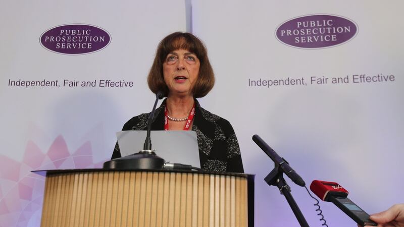 Deputy Director of Public Prosecutions in Northern Ireland Pamela Atchison announces in Belfast that Sinn Féin president Gerry Adams will not be prosecuted in connection with the IRA murder of Belfast mother of 10 Jean McConville, on  September 29th, 2015. Photograph: Niall Carson/PA Wire