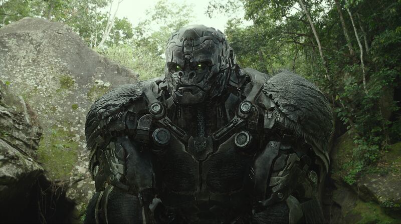 Optimus Primal (voiced by Ron Perlman) in Transformers: Rise of the Beasts. Photograph: Paramount Pictures