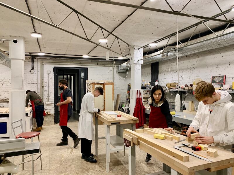 A workshop at the Kharkiv School of Architecture. Photograph courtesy of Kharkiv School of Architecture